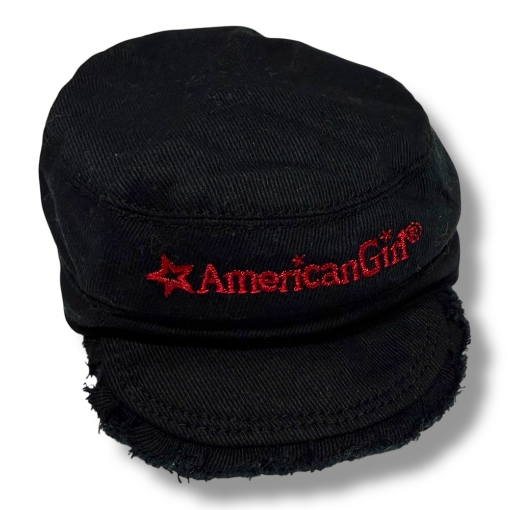 American Girl Doll‎ Store Exclusive Black CADET CAP Hat + 18" Doll Frayed Brim